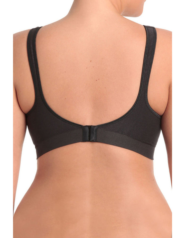 2X playtex comfort revolution flex fit wirefree womens black crop top bra  y1239h